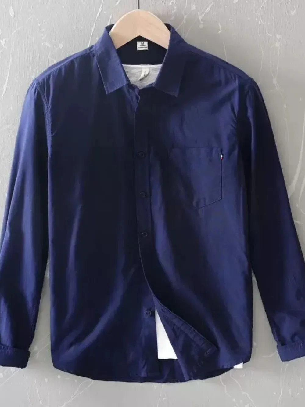 Men's Plus Size Button Up Long Sleeve Shirt, image 2