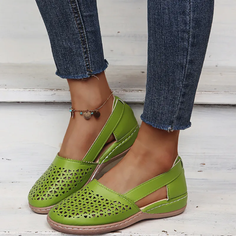 Cutout Round Toe Slip-Ons, image 7
