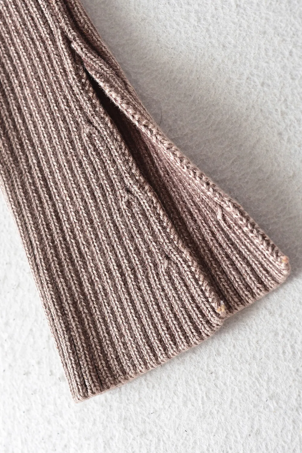 Ribbed Off-Shoulder Zip Up Long Sleeve Cardigan, image 7