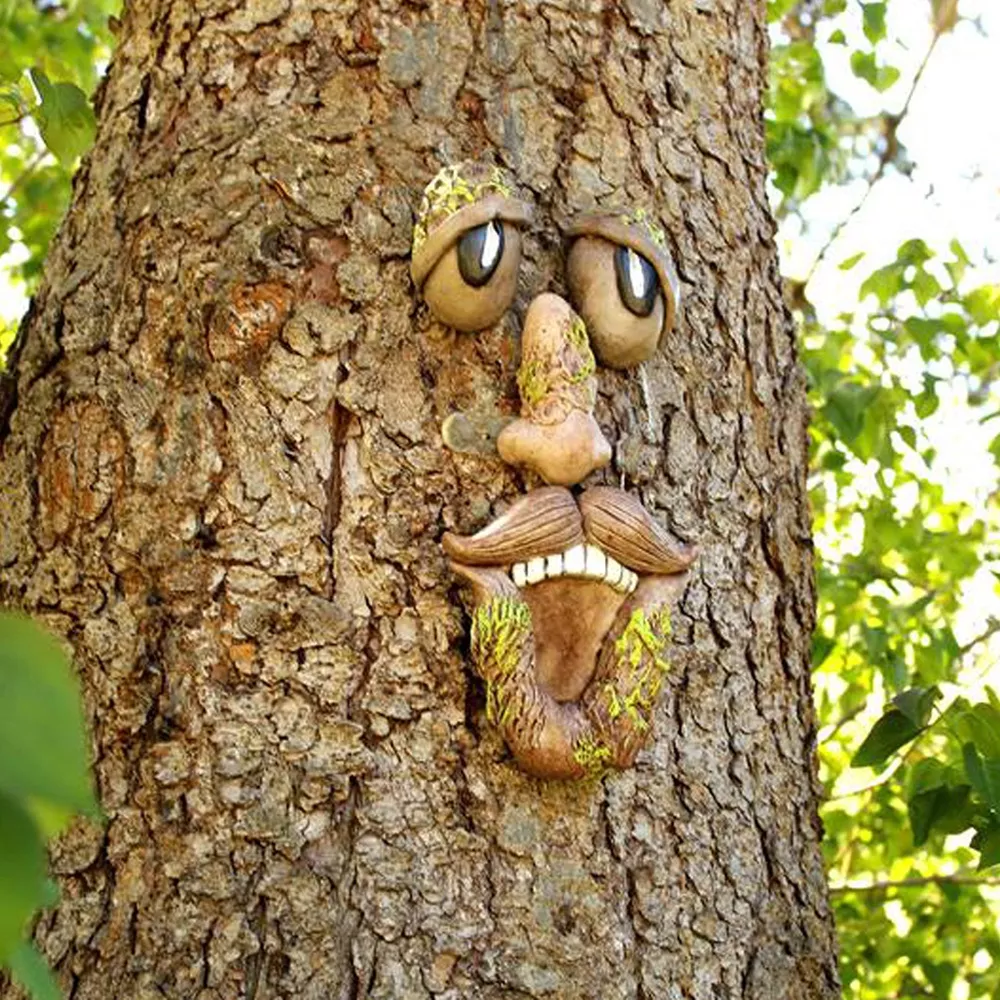 Tree Face Decorative Object with Realistic Wood Texture, image 6
