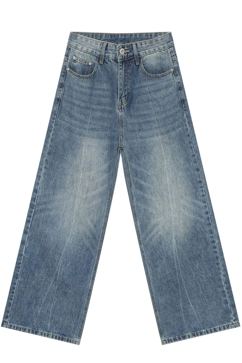 Men's Washed Jeans with Pockets, image 5
