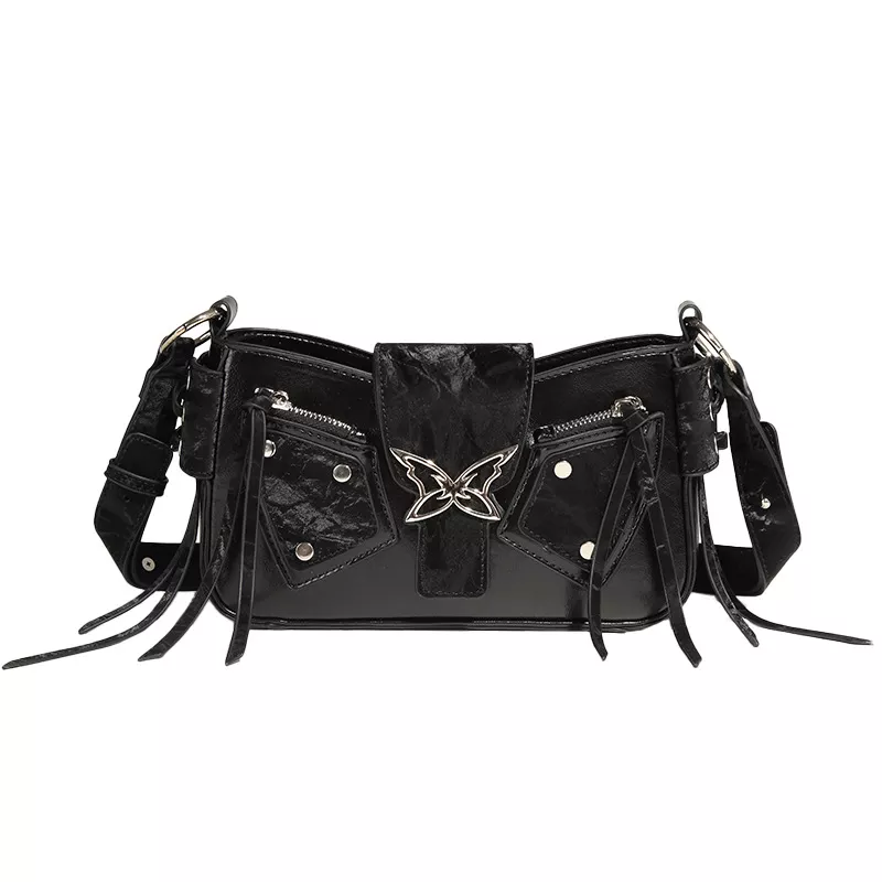 Butterfly Decor Flap Crossbody Bag, image 5