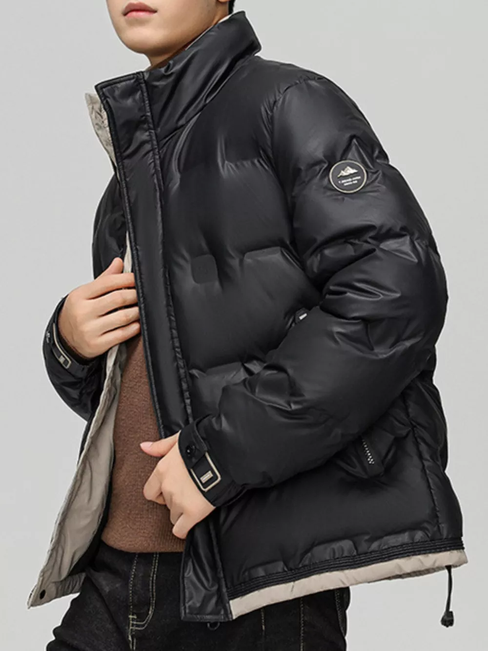 Men's Plus Size Warm Padded Lightweight Coat, image 4