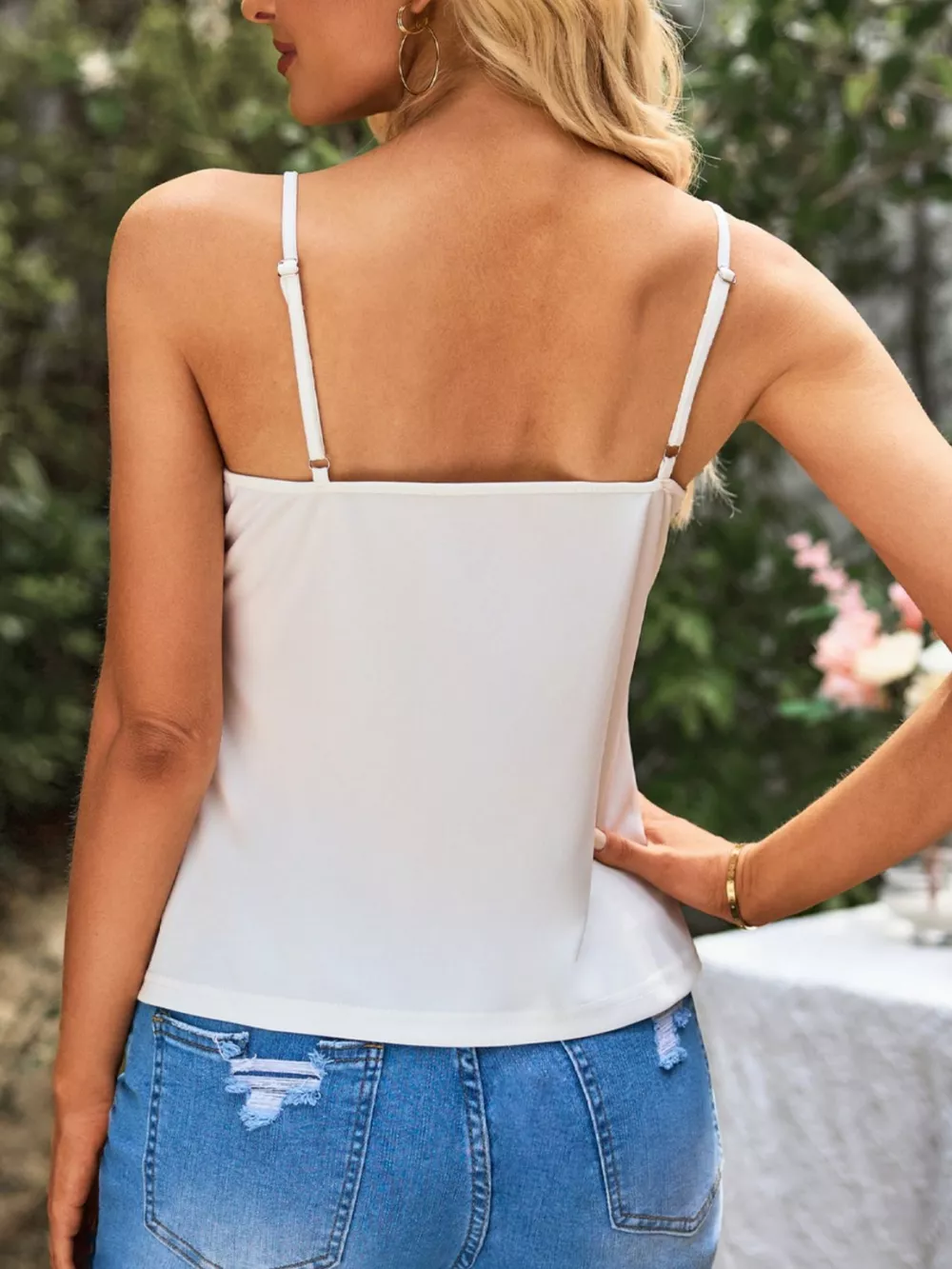 Cami & Lace Short Sleeve Blouse Set, image 12