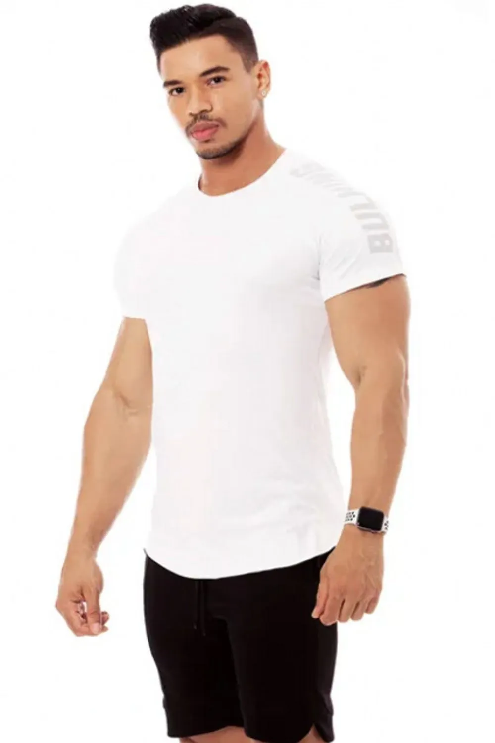 Men's Plus Size Letter Round Neck Short Sleeve T-Shirt, image 4