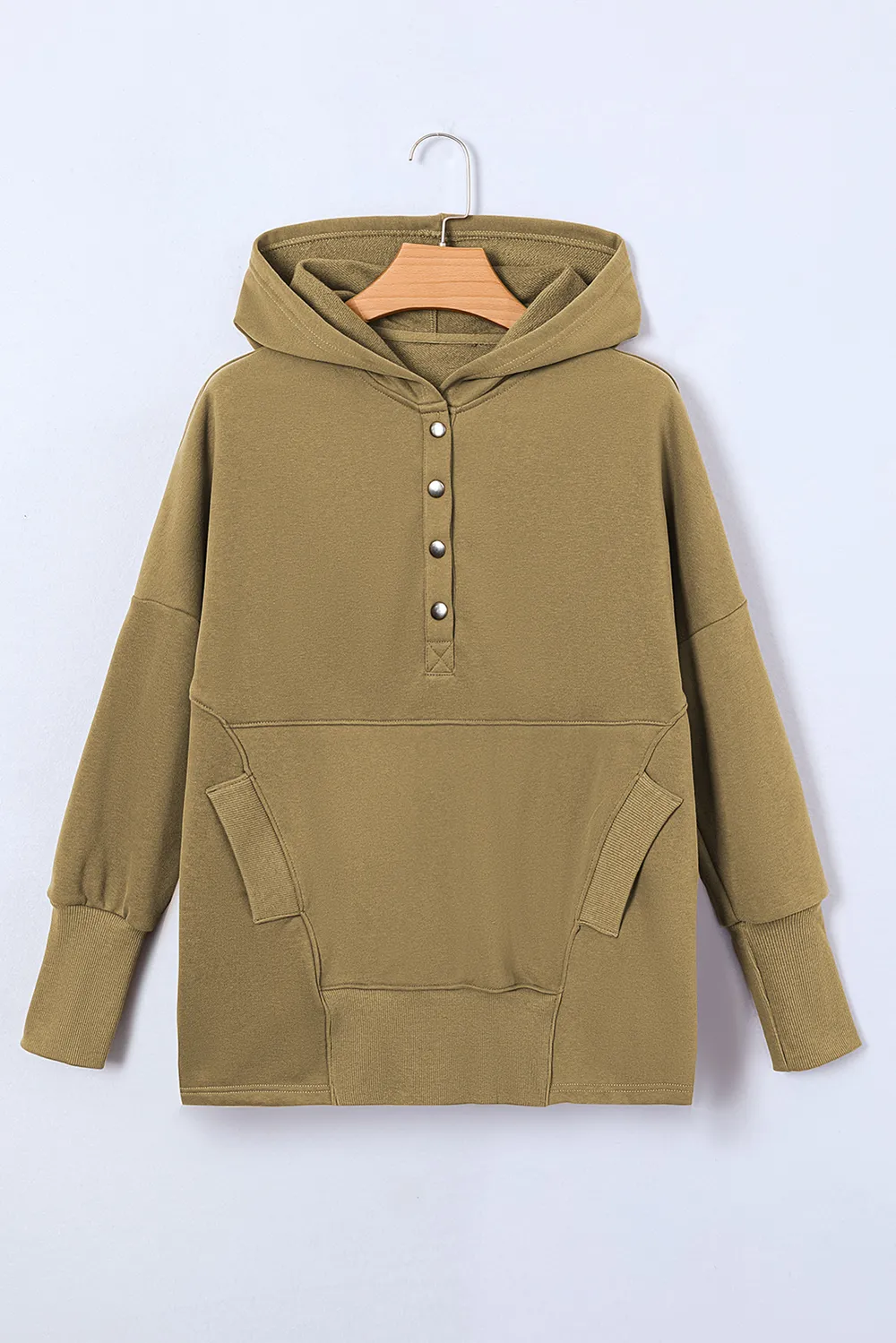 Quarter-Snap Dropped Shoulder Hoodie, image 20