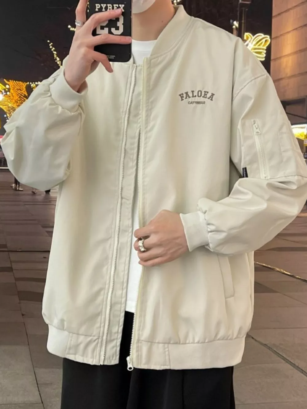 Men's Plus Size Casual Lightweight Zip Up Jacket, image 2