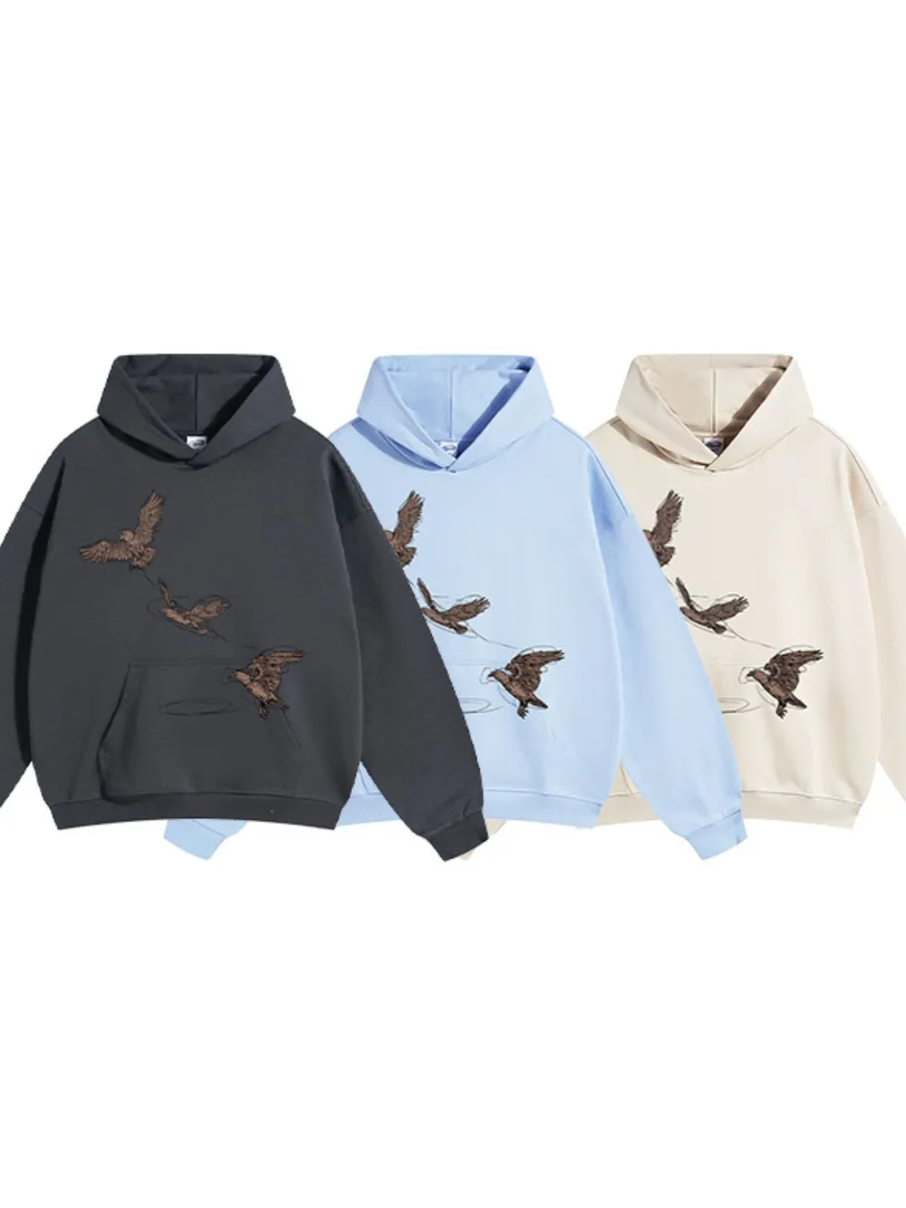 Men's Graphic Long Sleeve Hoodie with Kangaroo Pocket, image 8
