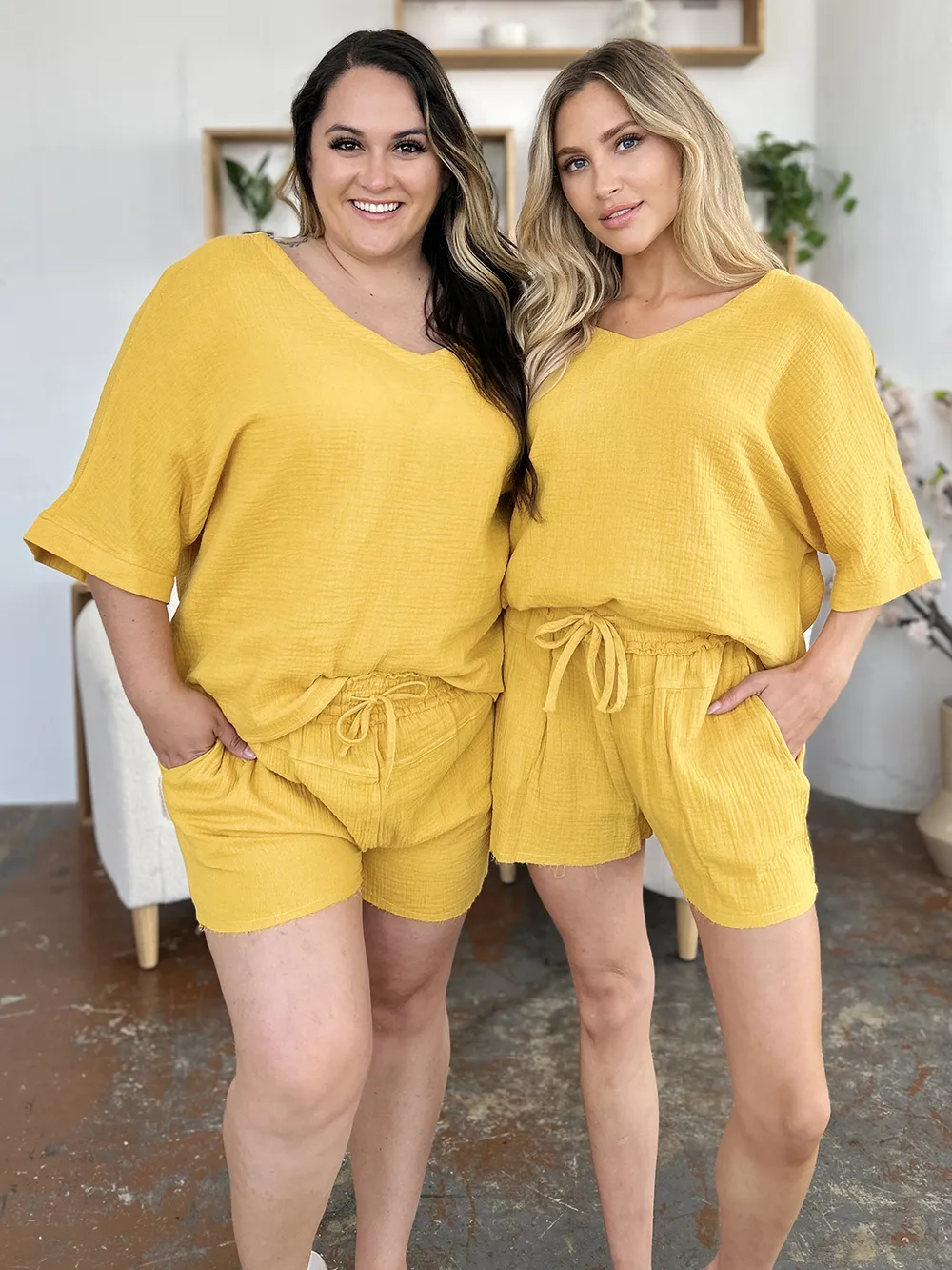 Texture Half Sleeve T-Shirt and Drawstring Shorts Set, image 14