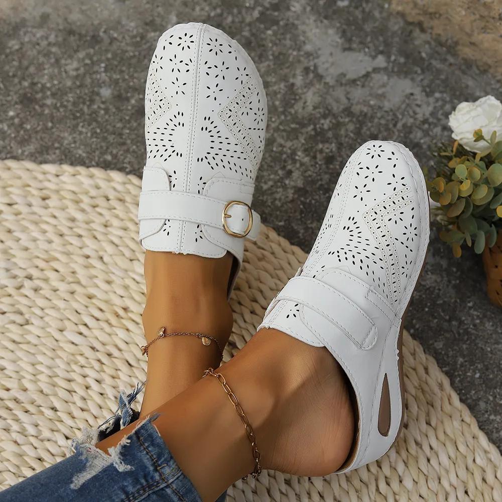 Suede Round Toe Wedge Sandals, image 5