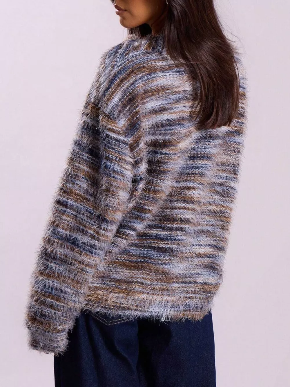 Chunky Knit V-Neck Button-Up Cardigan, image 16