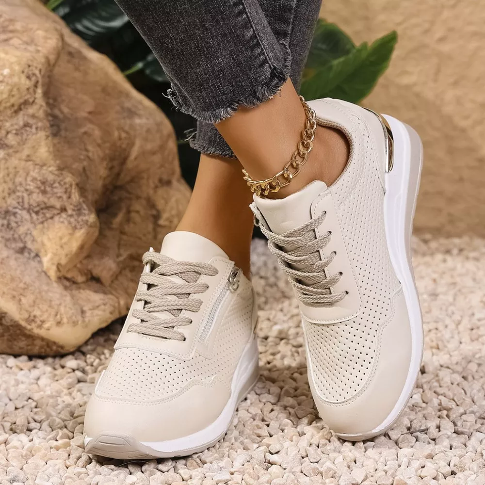Lace Up Wedge Sneakers, image 7