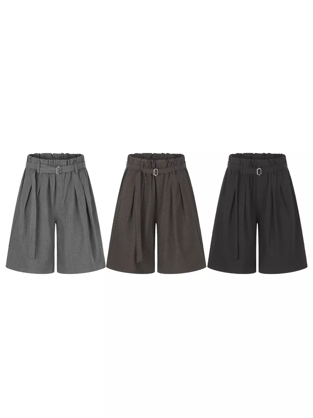 Men's High-Waisted Paperbag Waist Wide-Leg Capris, image 16