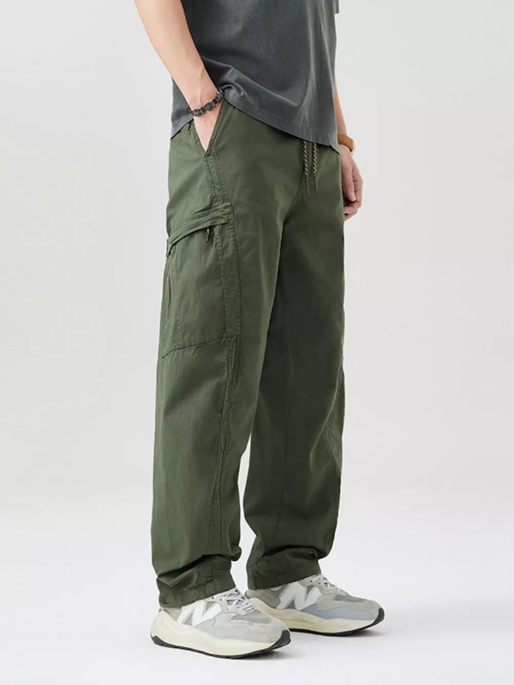 Men's Full Size Wide Leg Cargo Pants Plus Size, image 9