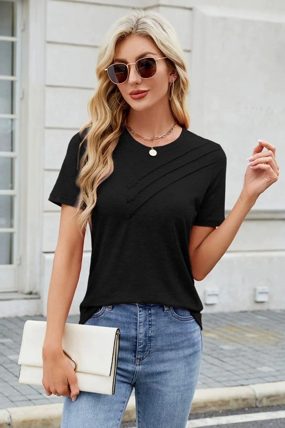 Round Neck Short Sleeve T-Shirt, image 7