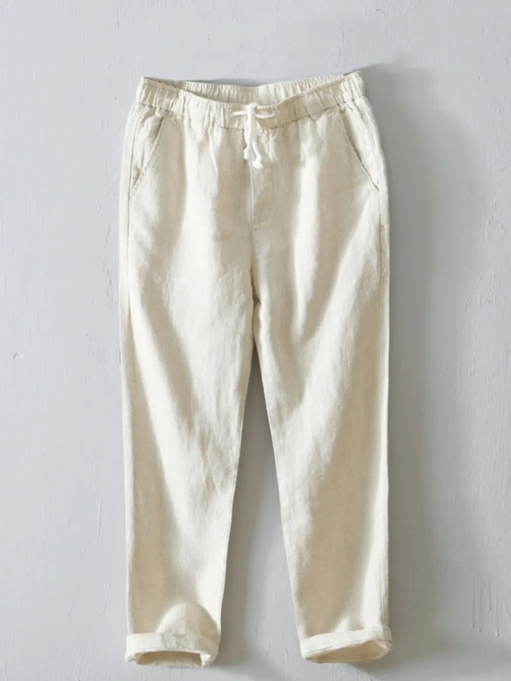 Men's Plus Size Drawstring Loose Fit Pants, image 7