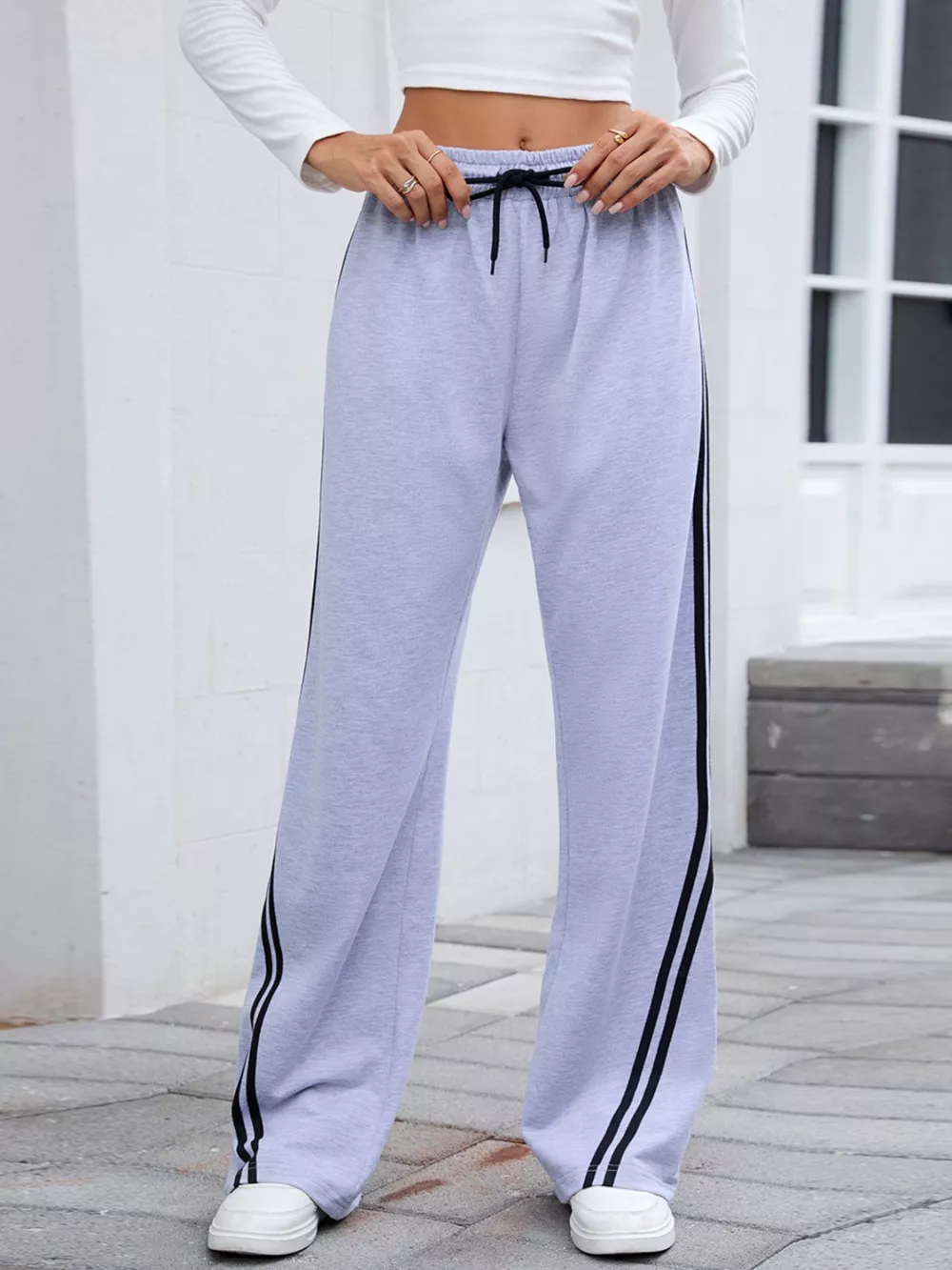 Side Striped Wide Leg Pants, image 14