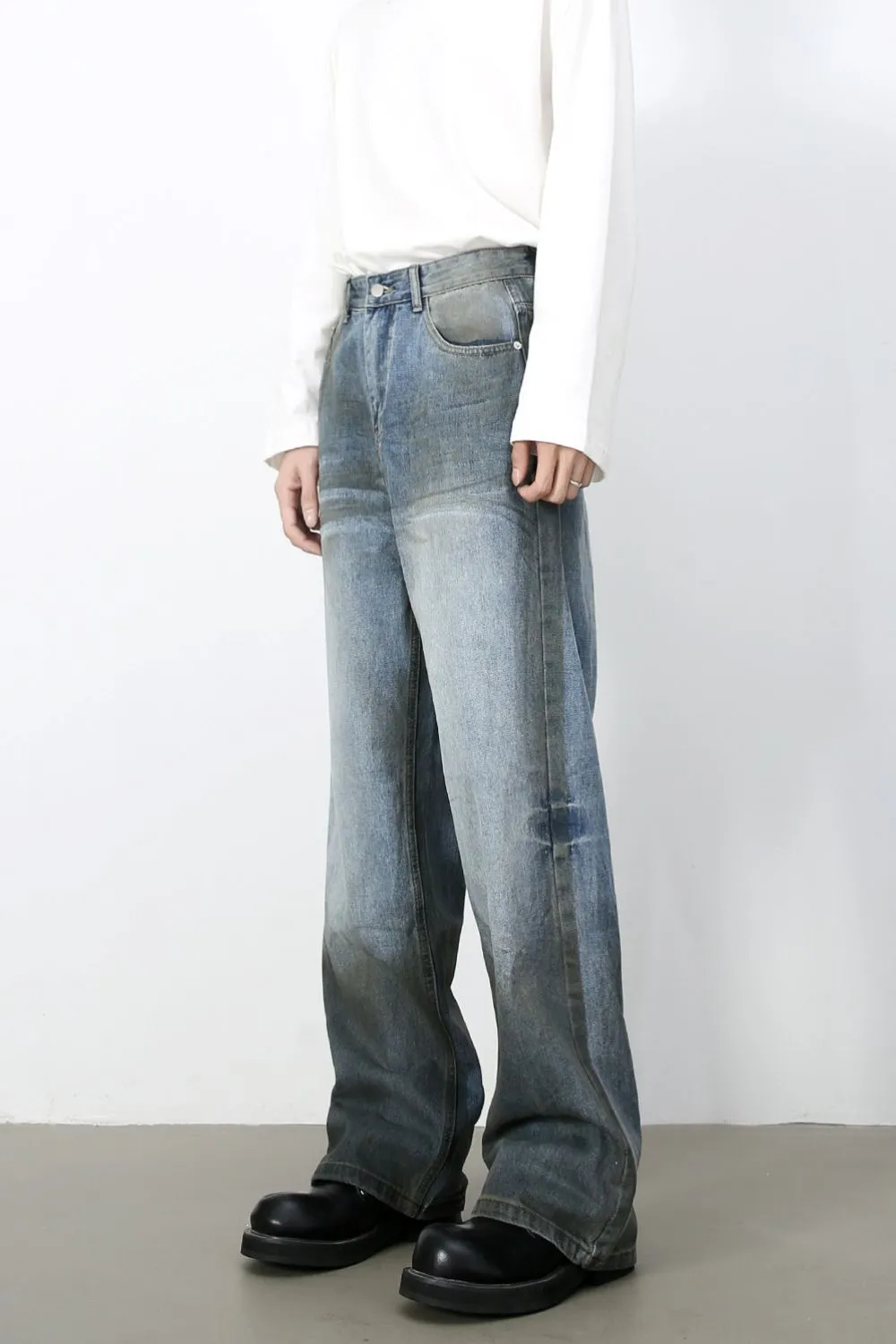 Men's Loose Jeans with Pockets, image 2