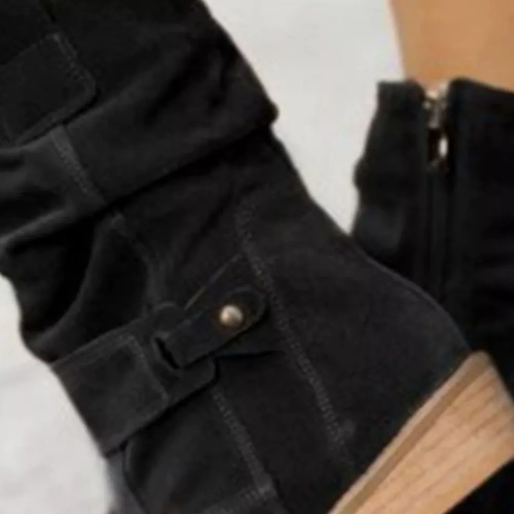 Suede Mid-Calf Boots, image 2
