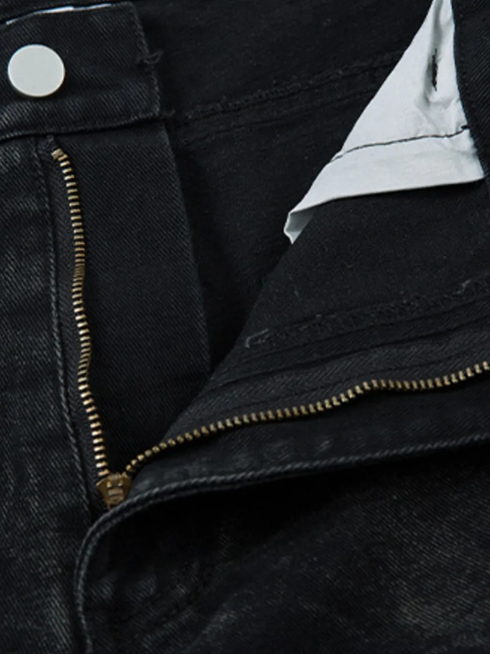 Men's Wide Leg Jeans with Ruched Detail, image 5