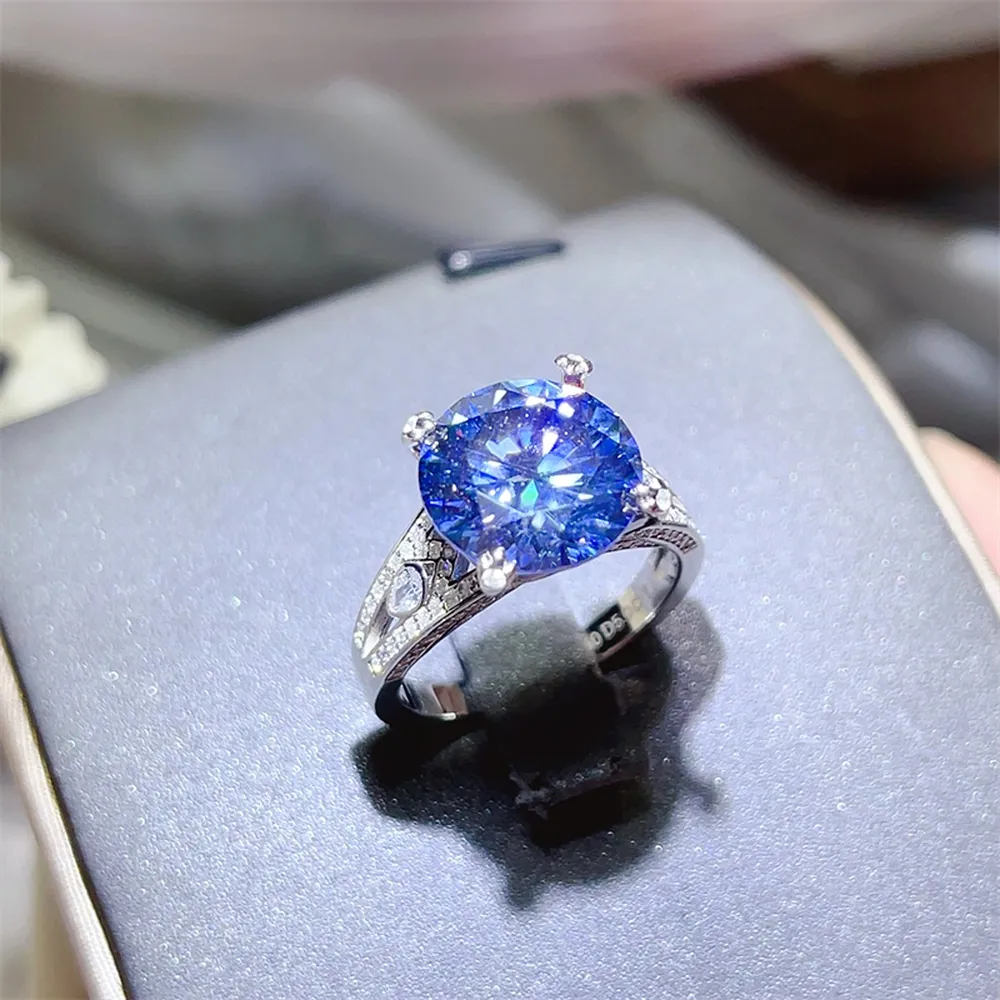 5 Carat Moissanite 925 Sterling Silver Ring, image 2
