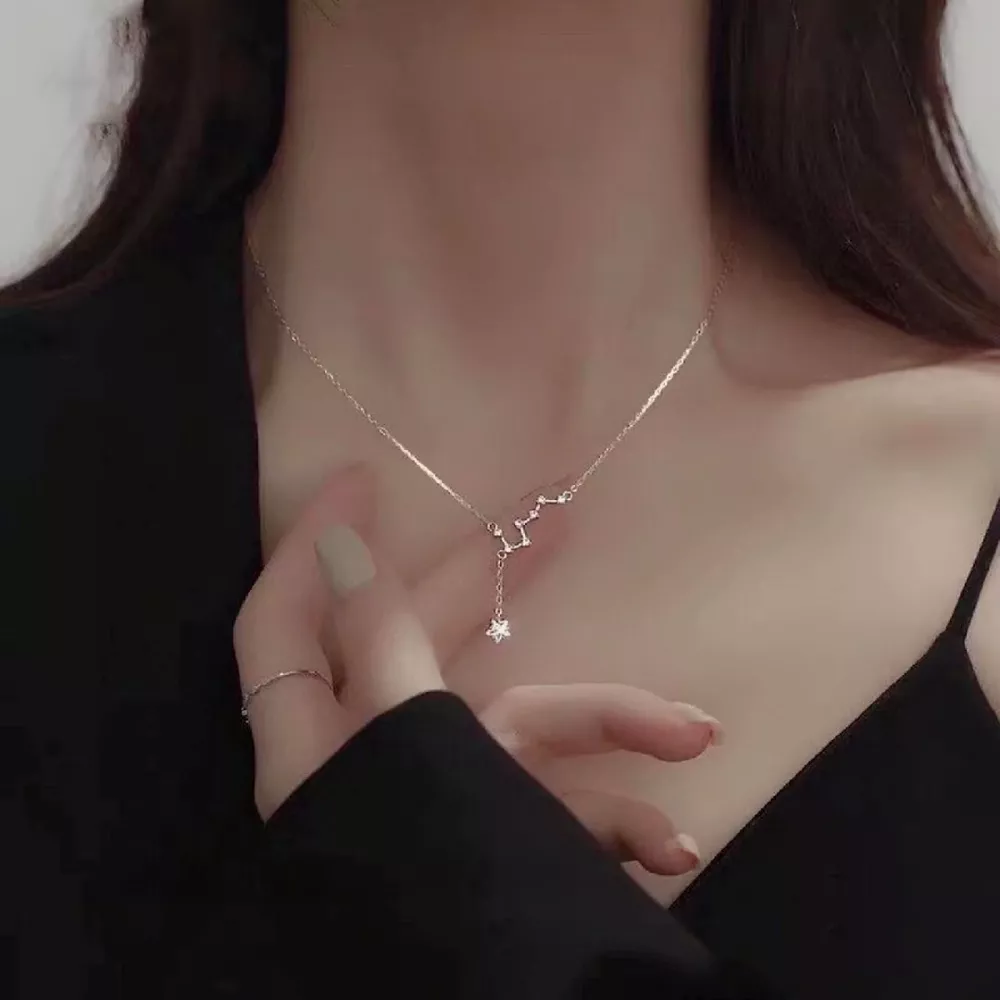 925 Sterling Silver Zircon Star Necklace, image 2