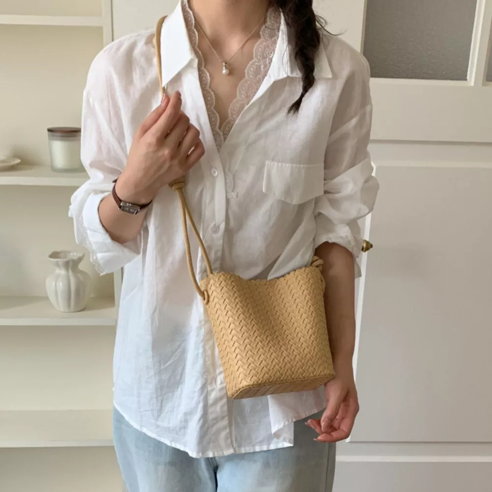 Woven Straw Crossbody Bag, image 2