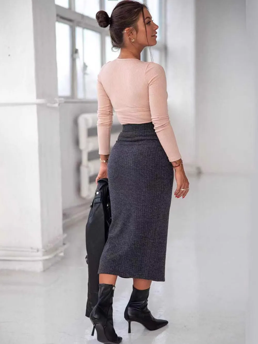Lace Up Long Sleeve T-Shirt, image 6