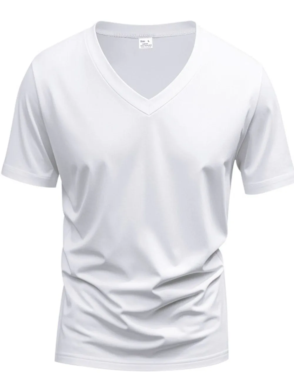 Men's Full Size V-Neck Short Sleeve T-Shirt Plus Size, image 6