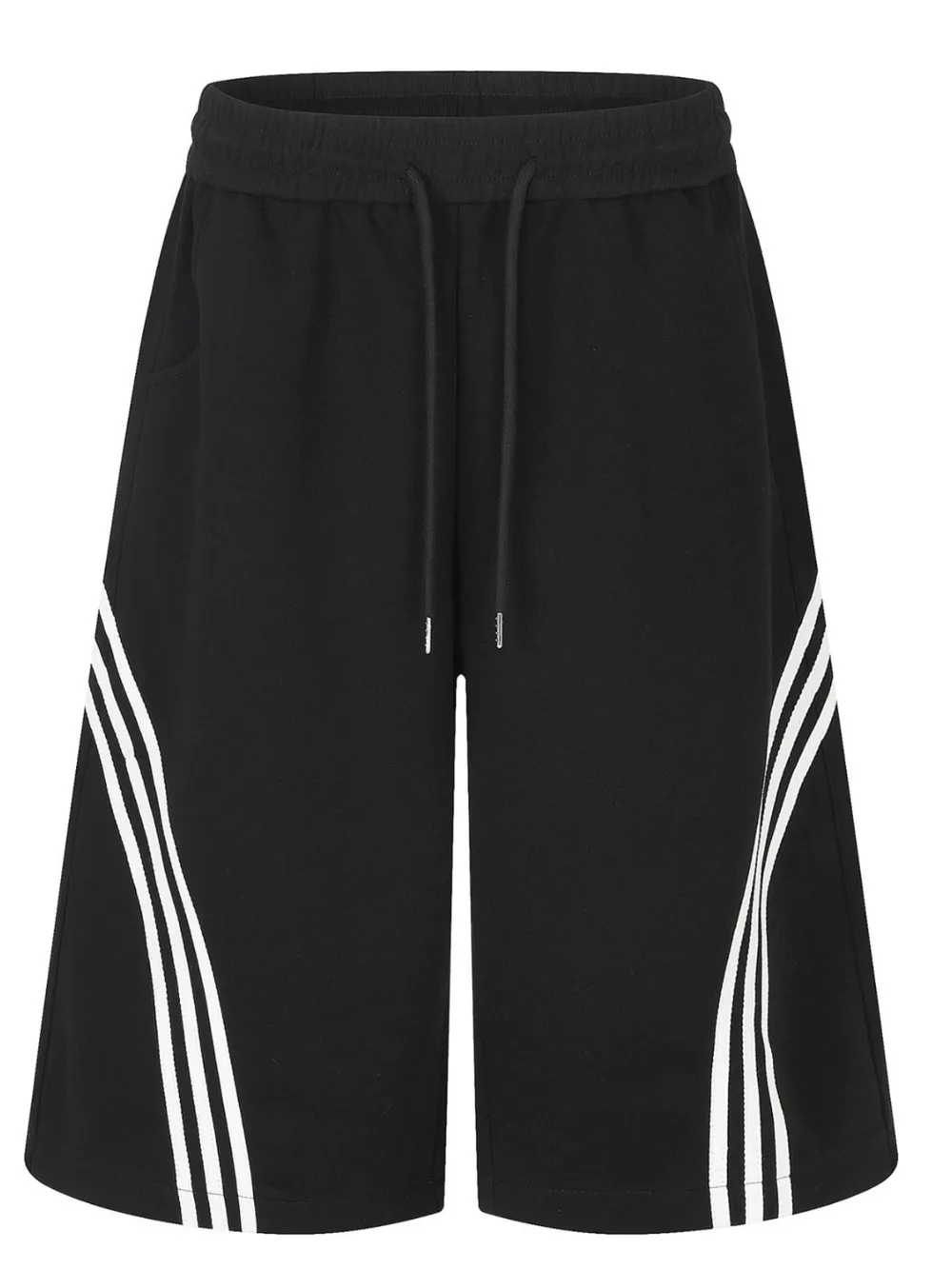 Men's Striped Wide-Leg Cropped Pants, image 5