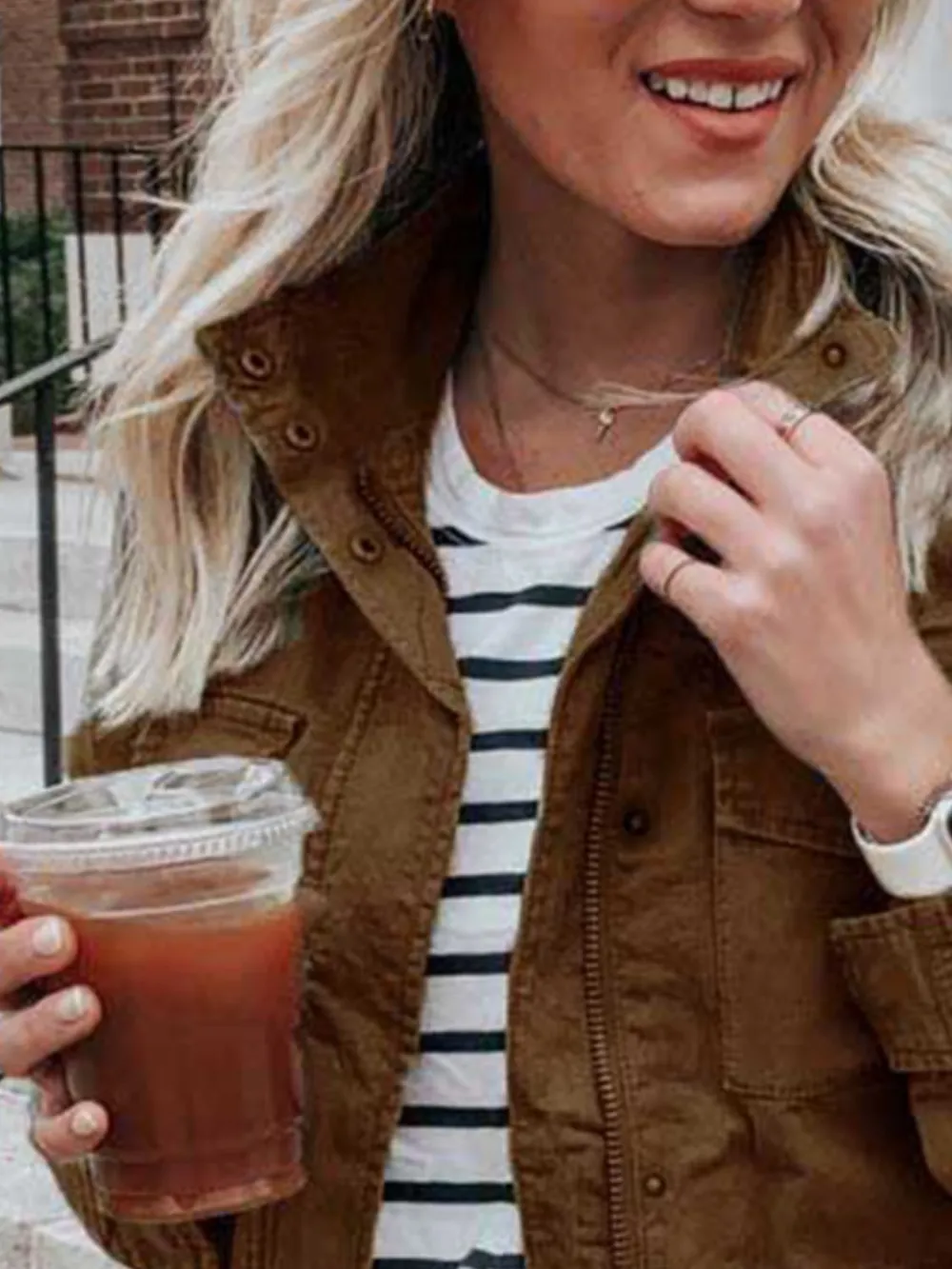 Pocketed Long Sleeve Zip Up Jacket, image 13