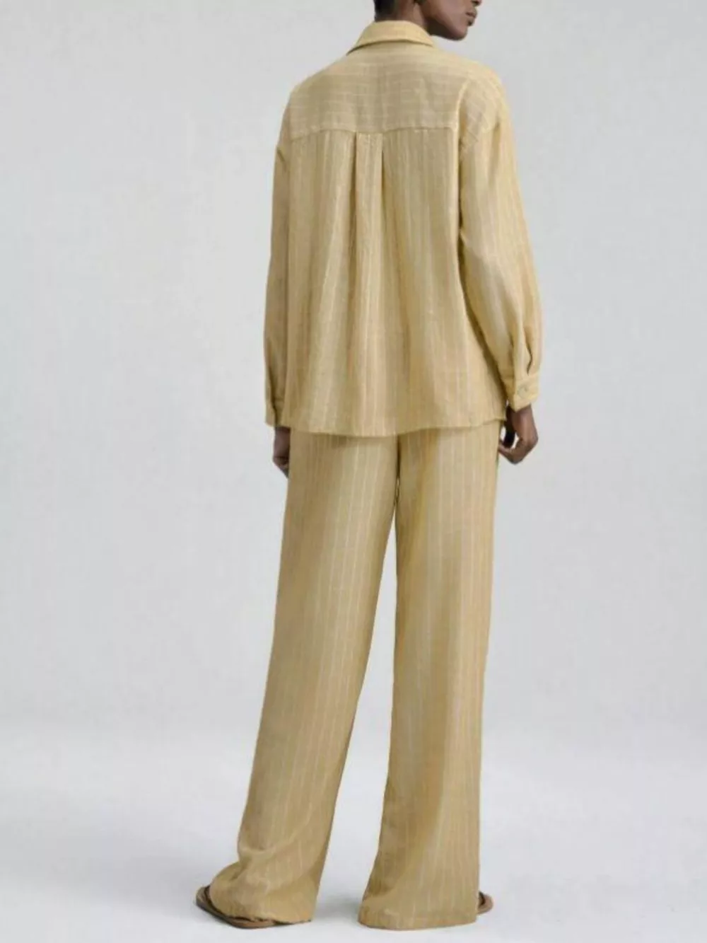 Striped Button Up Shirt and Pants Set, image 5