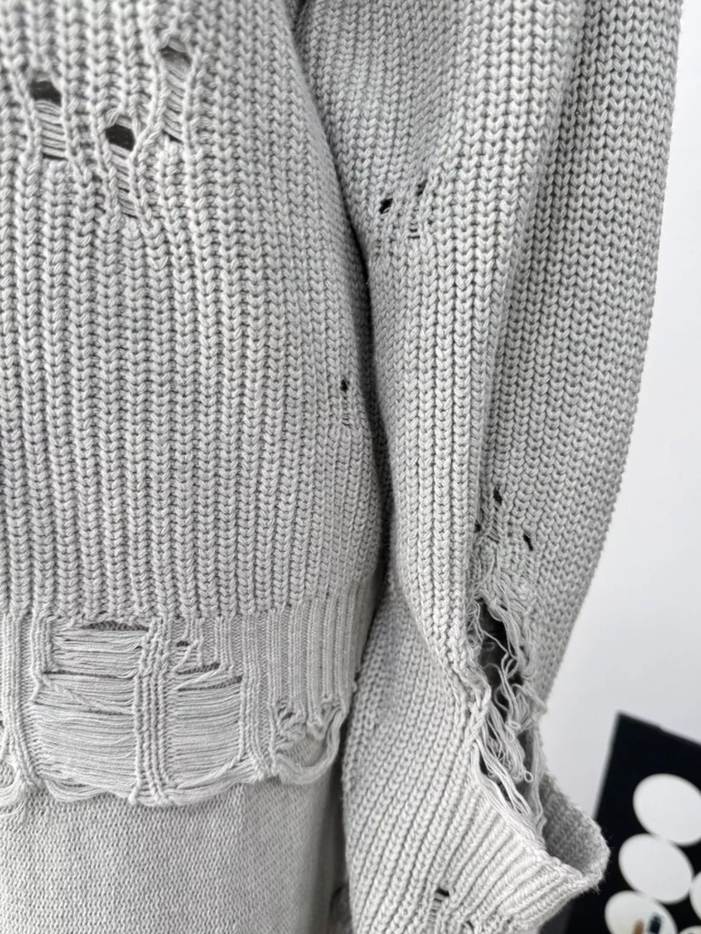 Distressed Long Sleeve Sweater and Skirt Set, image 21