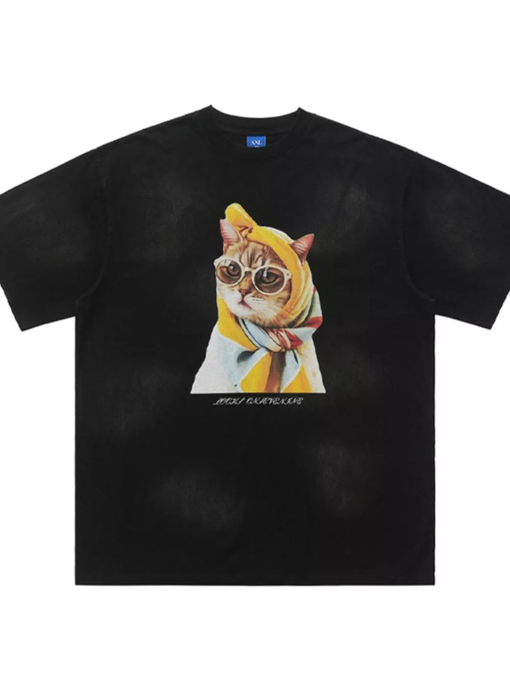 Men's Cat Graphic Round Neck T-Shirt, image 3