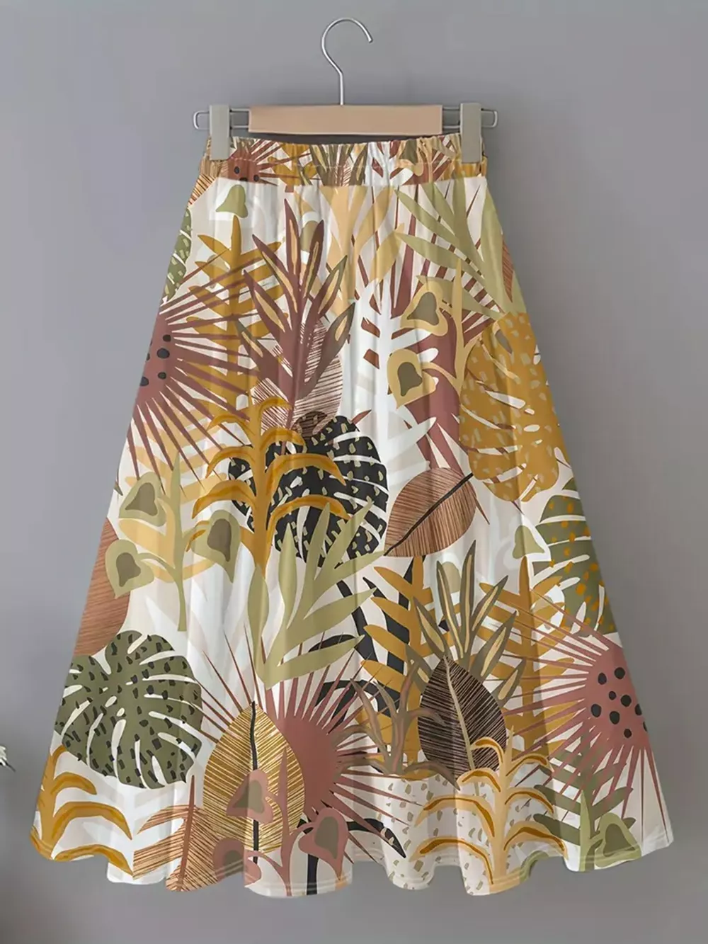 Printed Elastic Waist Skirt, image 13