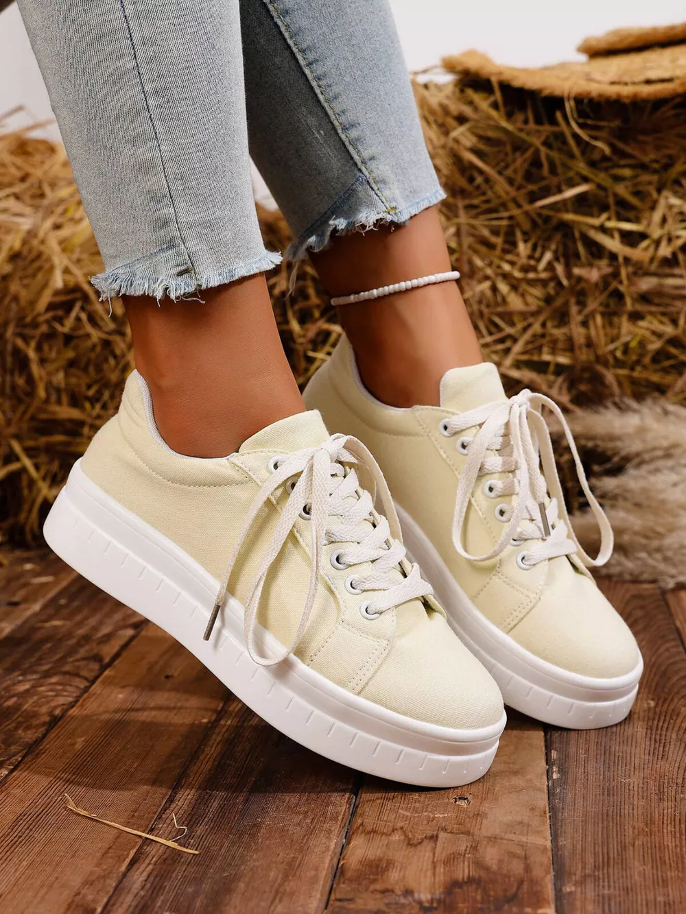 Lace Up Platform Sneakers, image 7