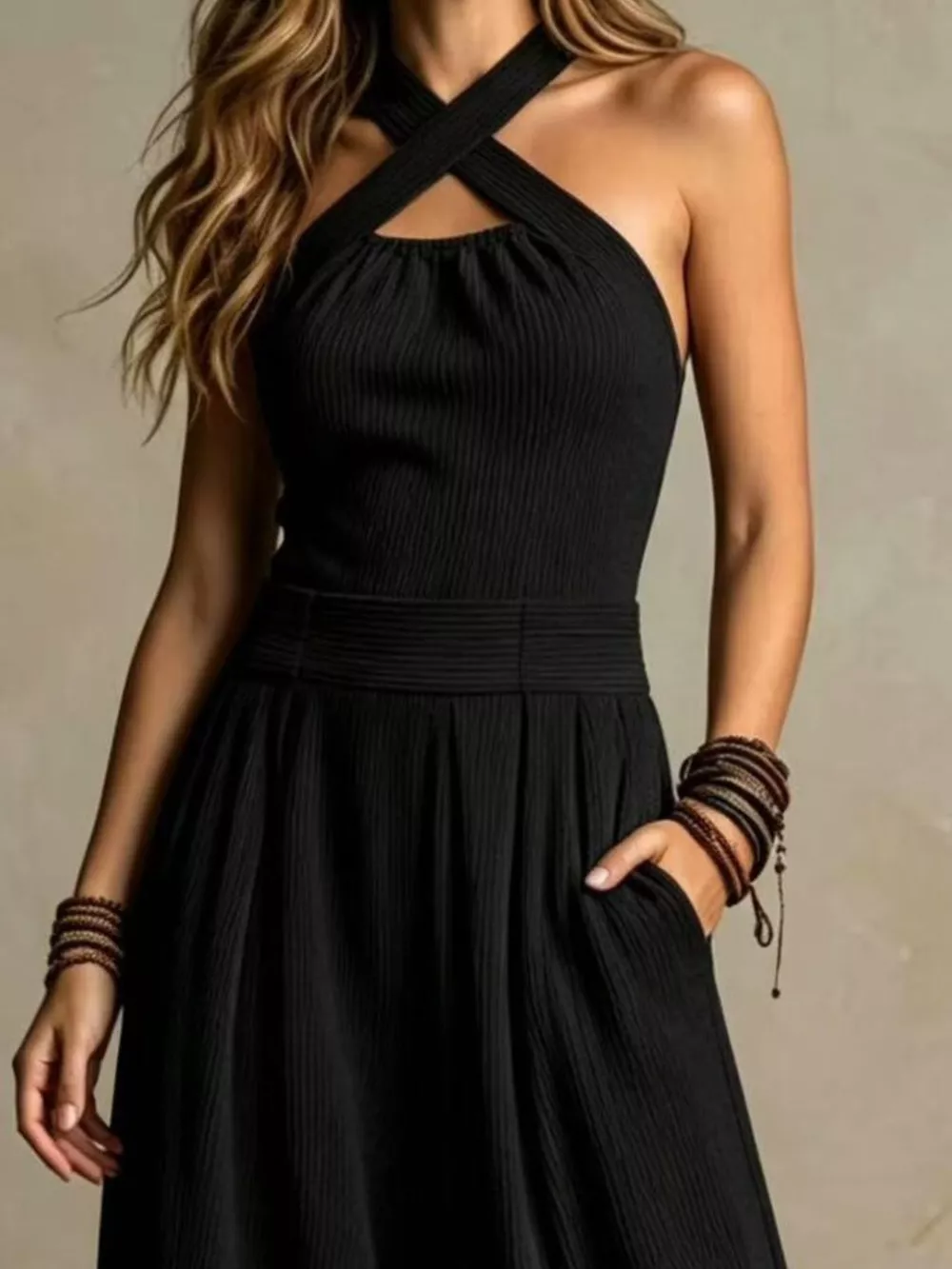Full Size Halter Neck Wide-Leg Jumpsuit Plus Size, image 15