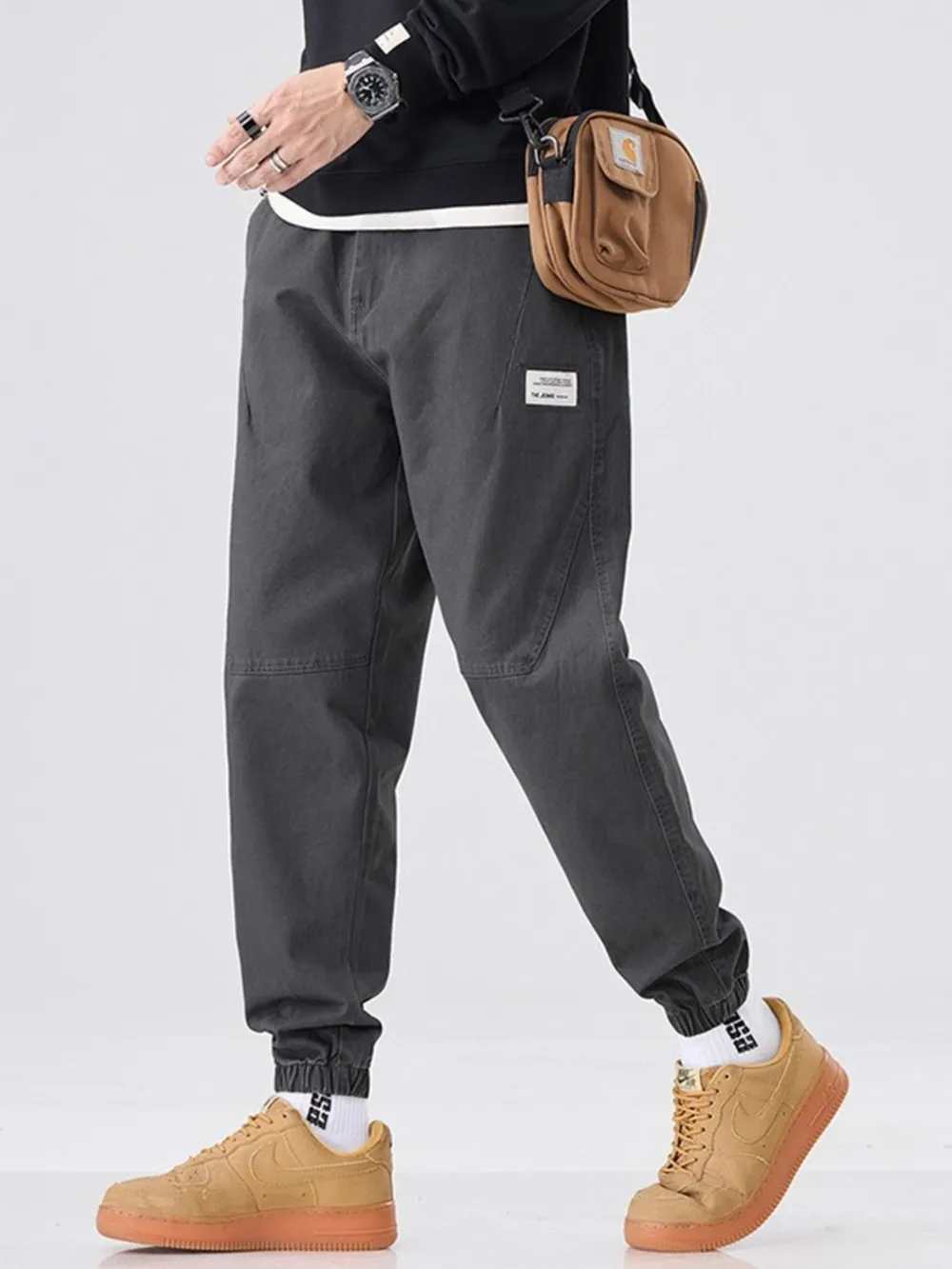 Men's Plus Size Loose Fit Joggers, image 4