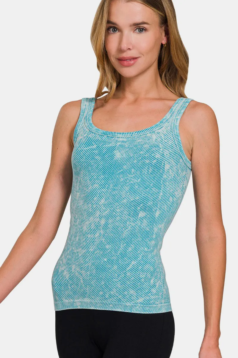 Ribbed Scoop Neck Tank