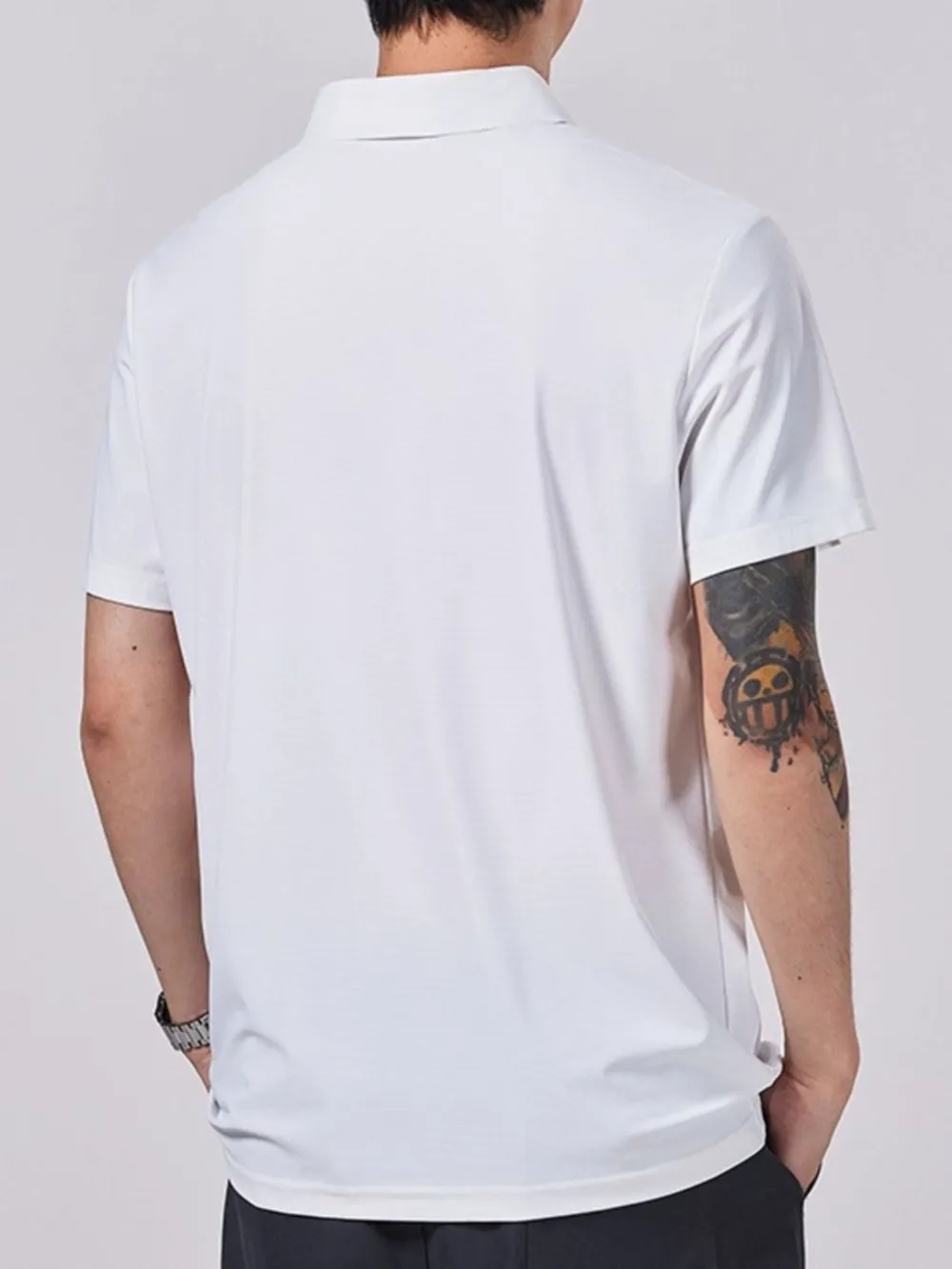 Men's Plus Size Button Detail Short Sleeve Polo, image 4