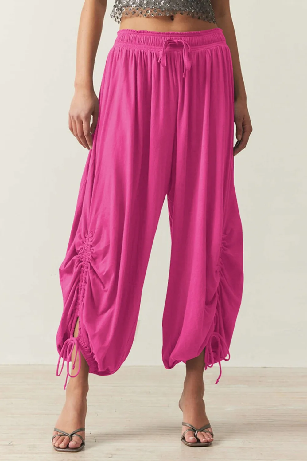 Drawstring Ruched Pants, image 18