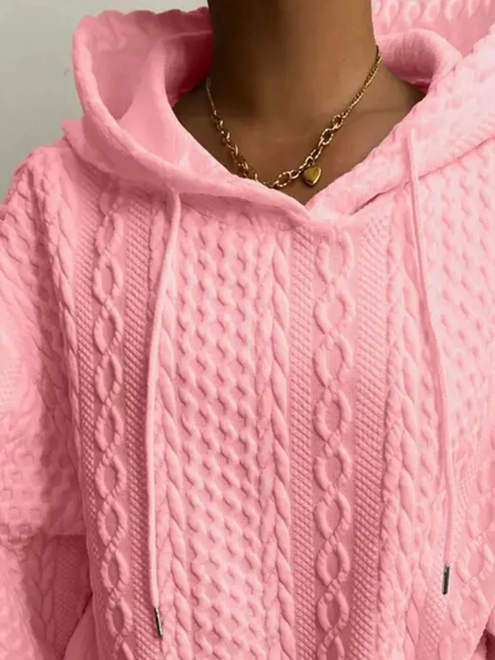 Drawstring Drop Shoulder Long Sleeve Hoodie, image 22