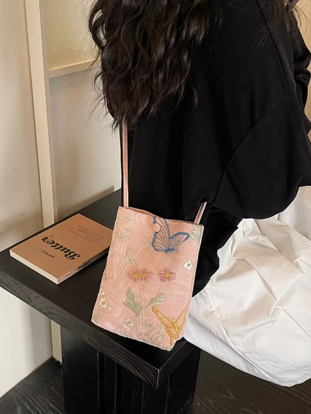 Embroidered Lightweight Crossbody Bag, image 5