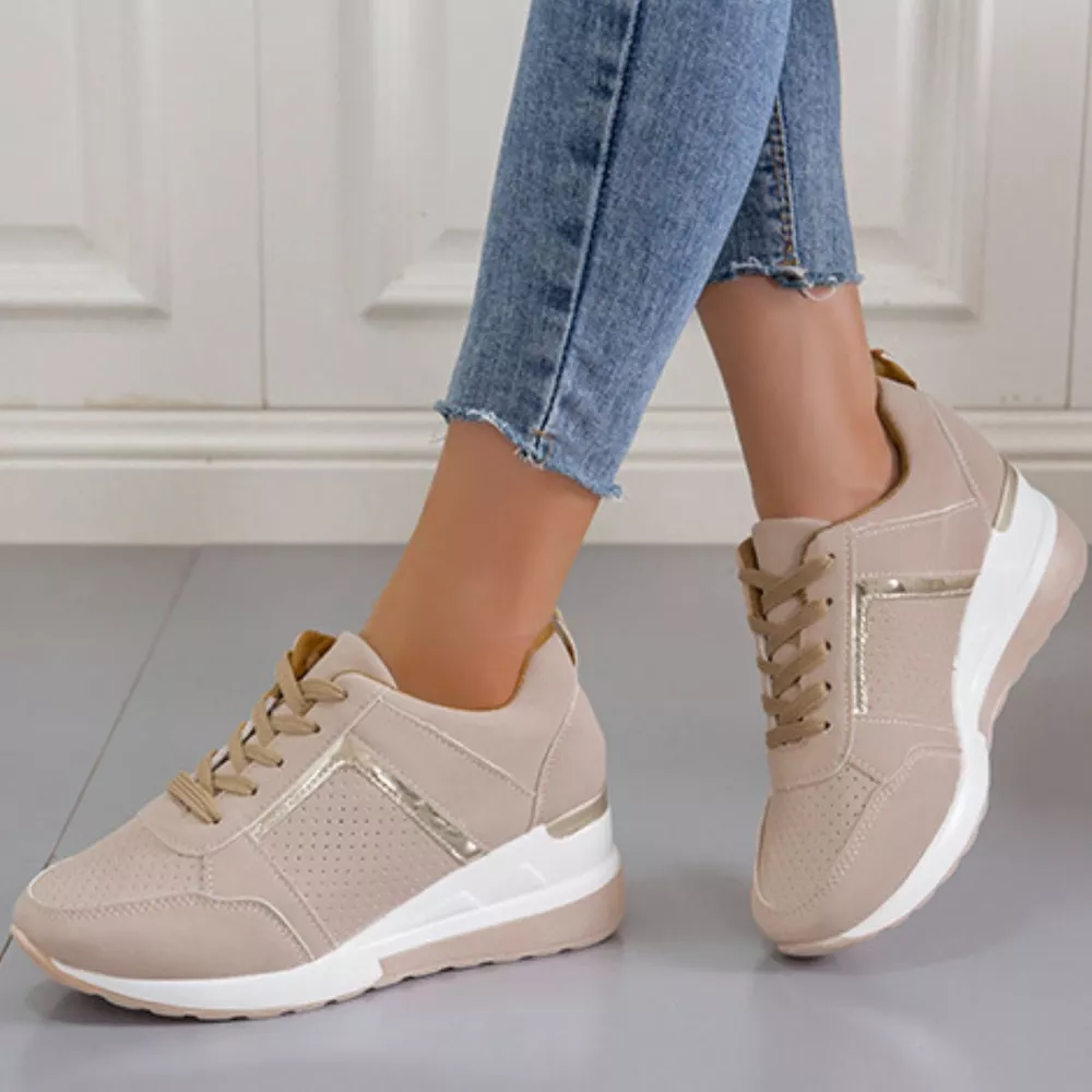 Lace Up Wedge Sneakers, image 4