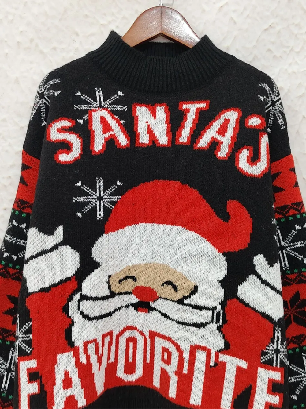 Santa Mock Neck Long Sleeve Sweater, image 7