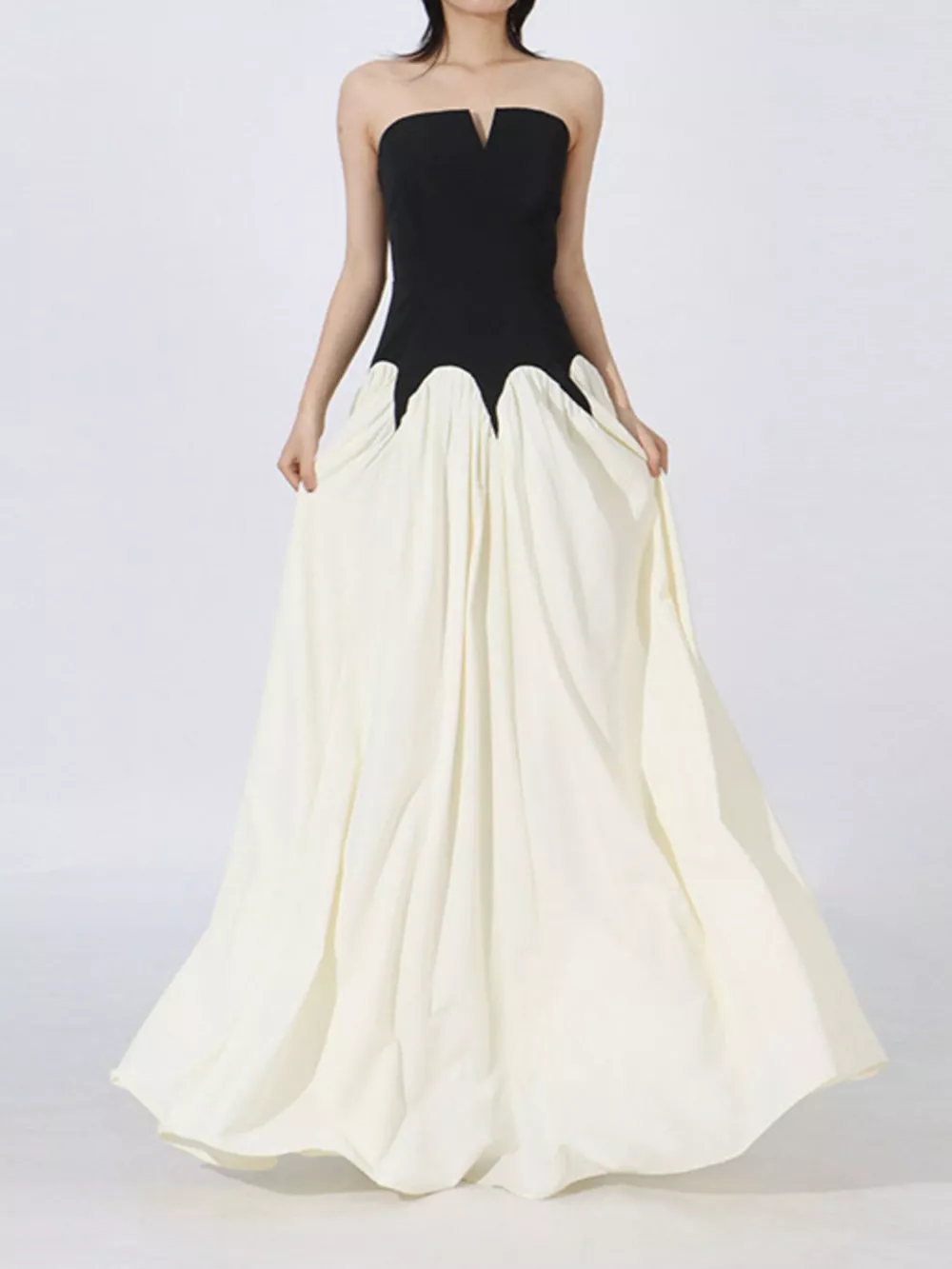 Two Tone Tube Maxi Dress, image 2