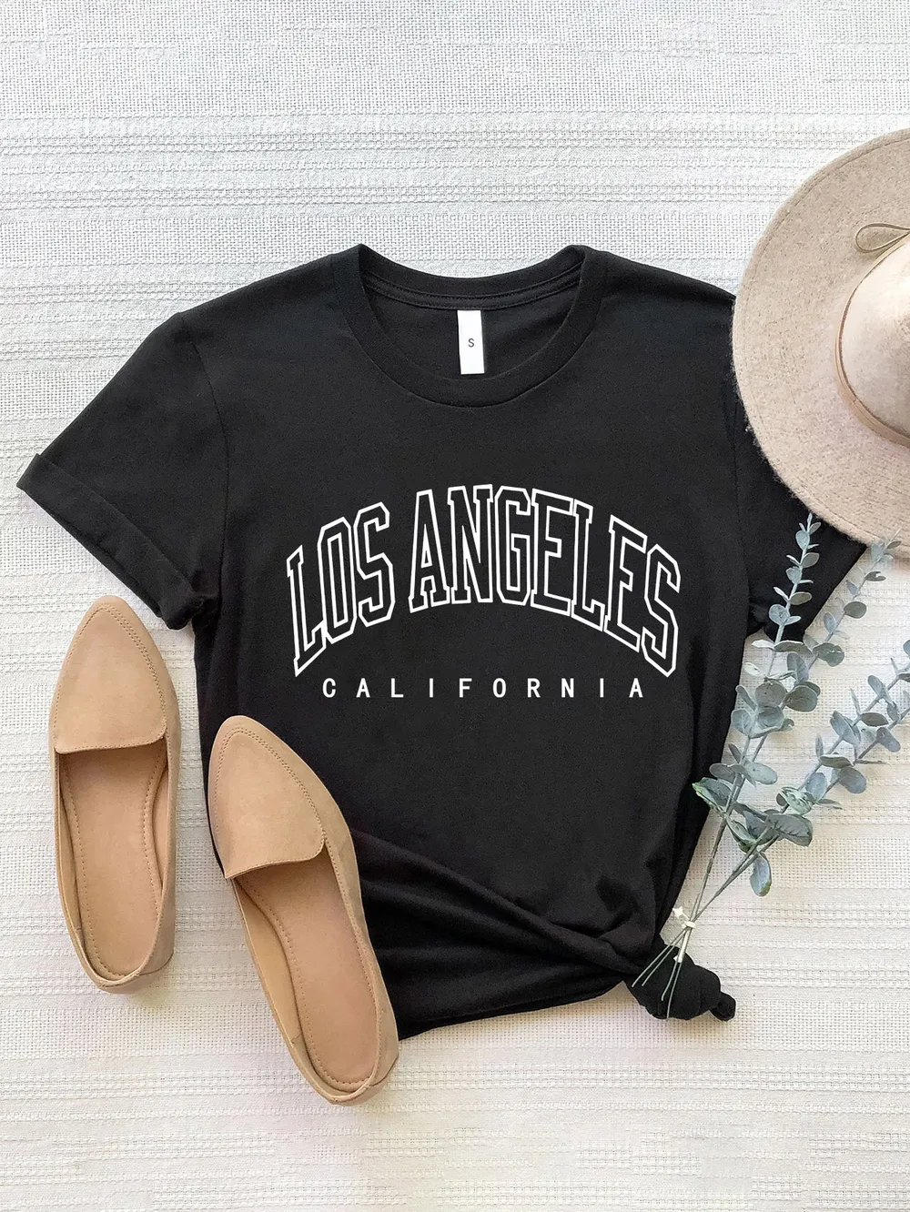 LOS ANGELES CALIFORNIA Round Neck T-Shirt, image 5