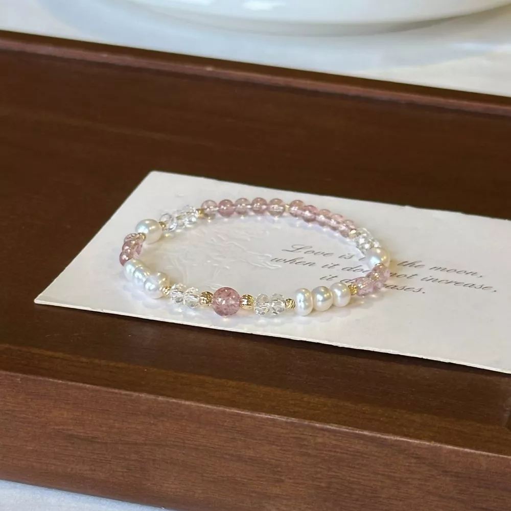 Pearl & Crystal Beaded Bracelet