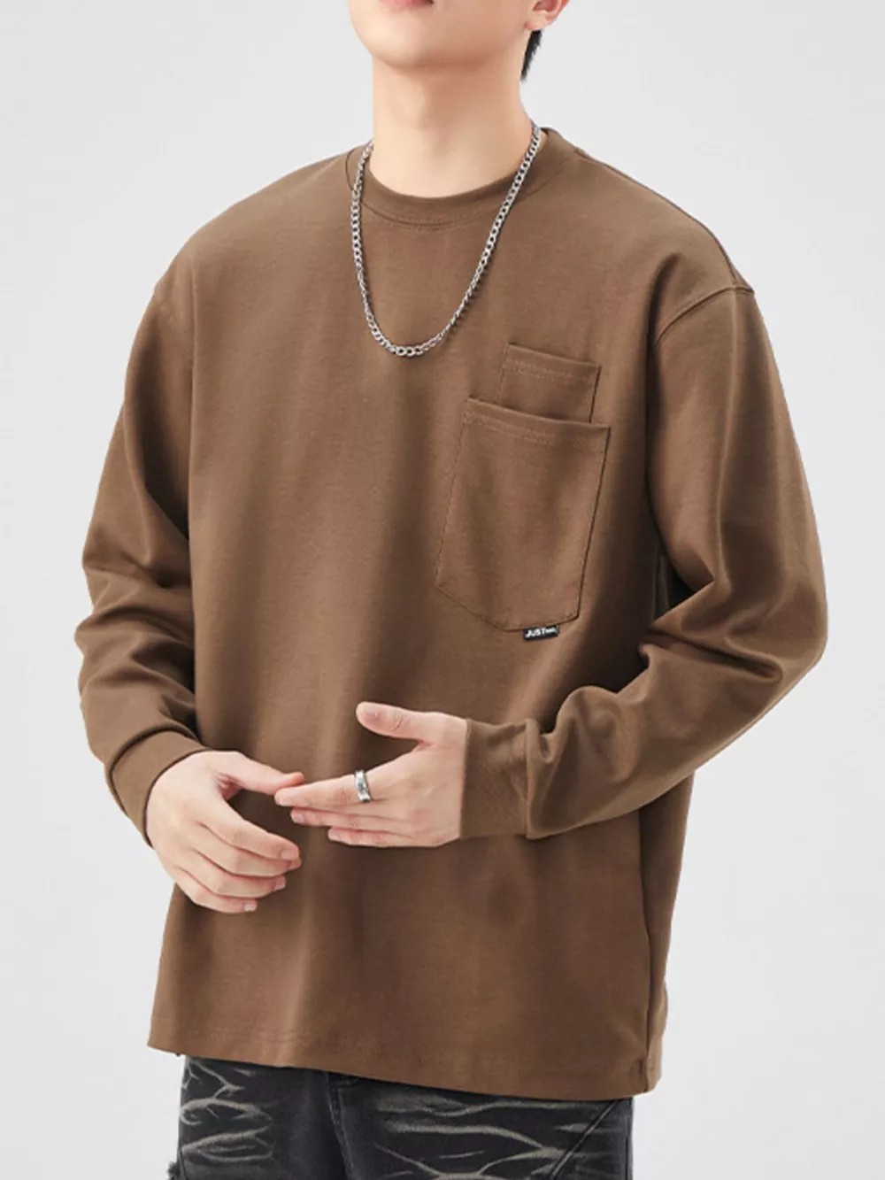 Men's Plus Size Casual Long Sleeve Sweatshirt, image 4