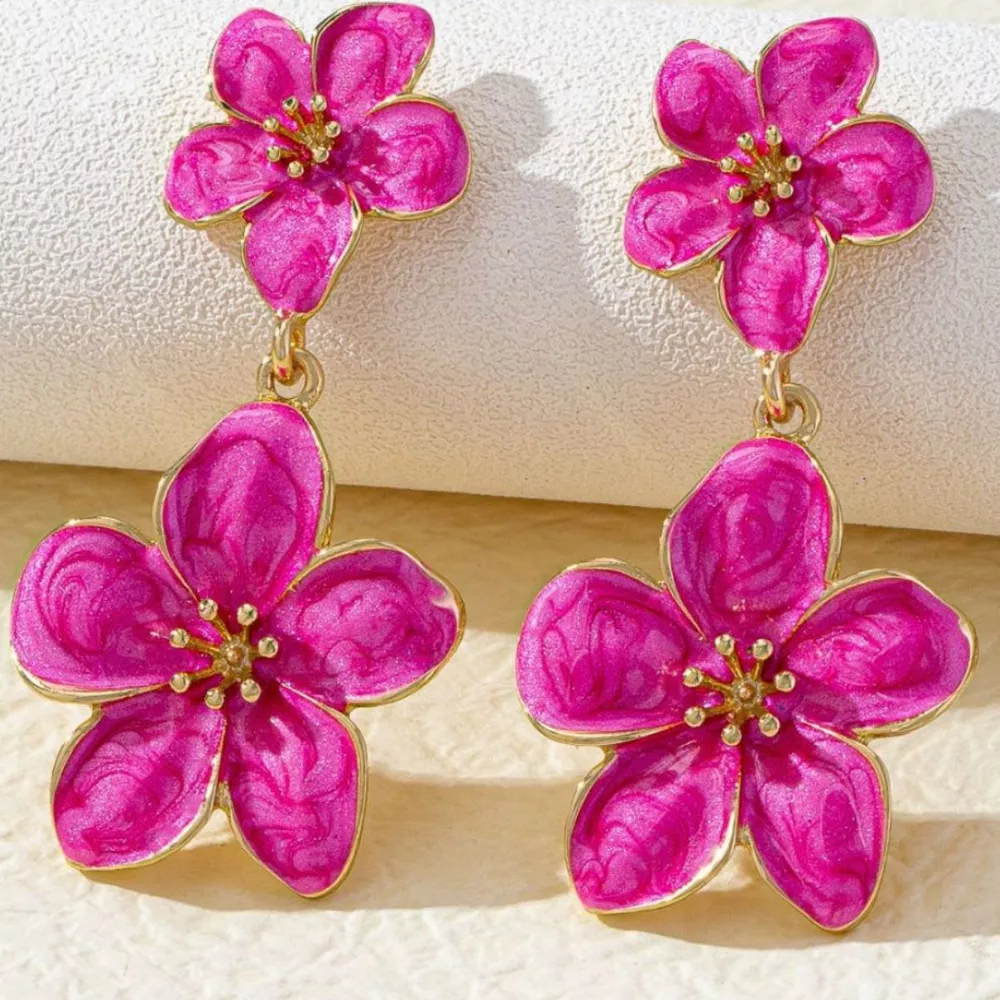 Flower Dangle Earrings, image 5